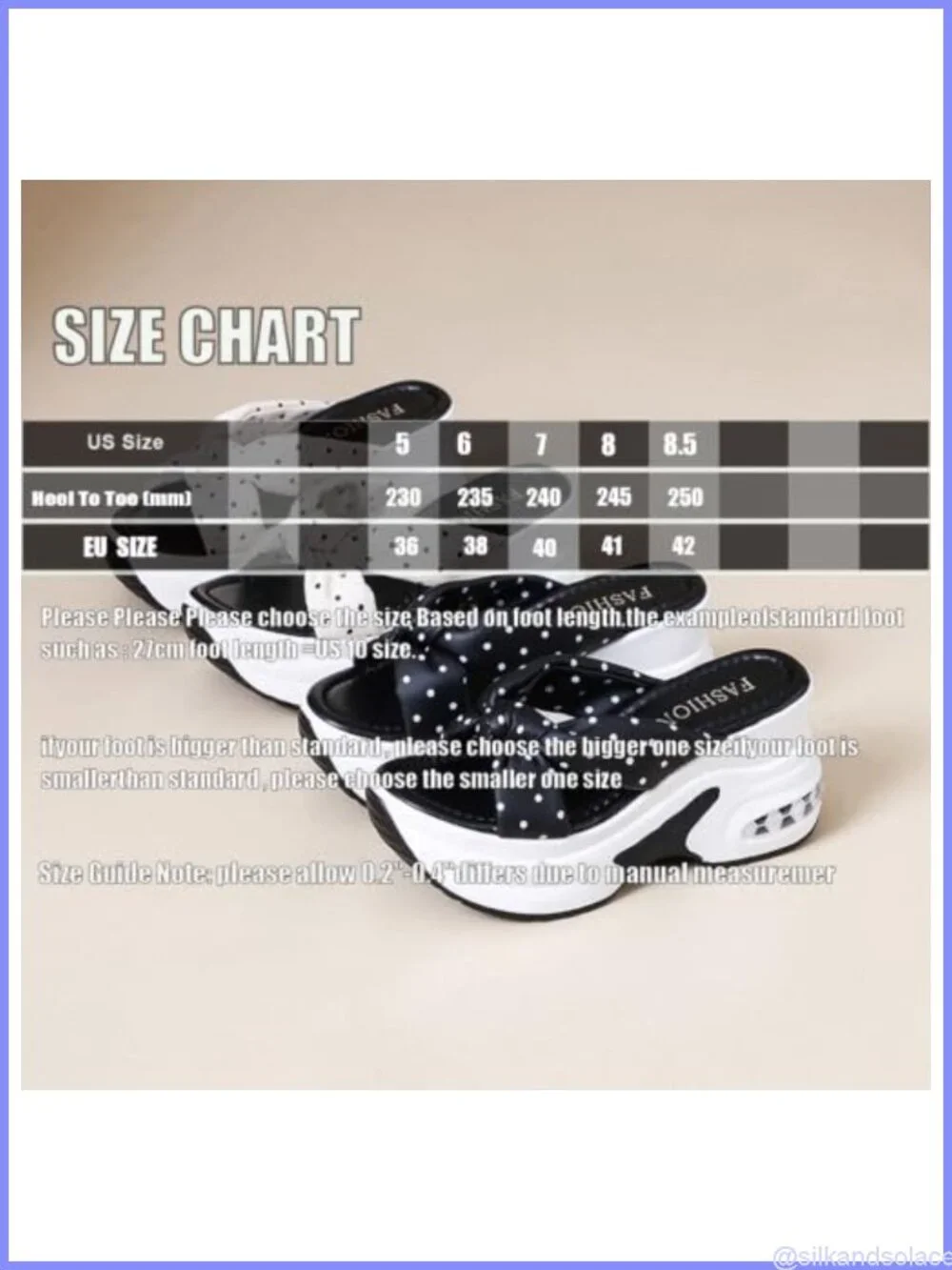 Womens Platform Wedge Sandals Chunky Mule Slippers Arch Support Polka Dot Bow